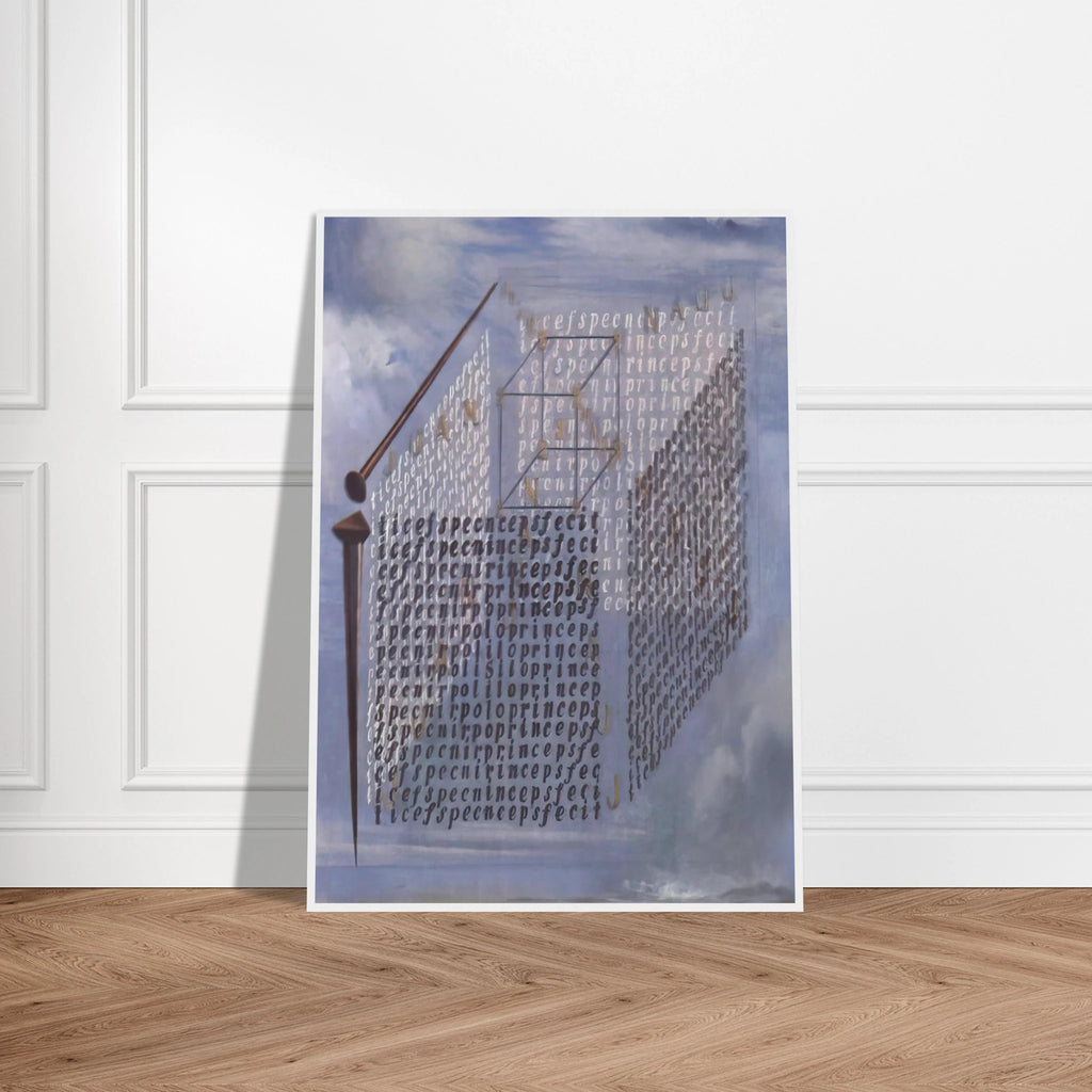 A PROPOS OF THE TREATISE ON CUBIC FORM BY JUAN DE HERRERA Framed Poster | Salvador Dali Framed Prints Wall Art | Salvador Dali Store