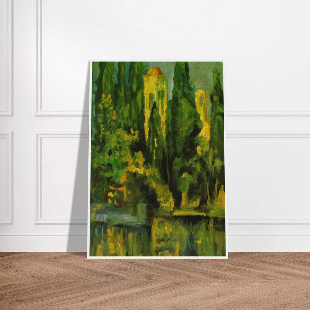 VILABERTRIN CHURCH TOWER 1919 Framed Poster | Salvador Dali Framed Prints Wall Art | Salvador Dali Store