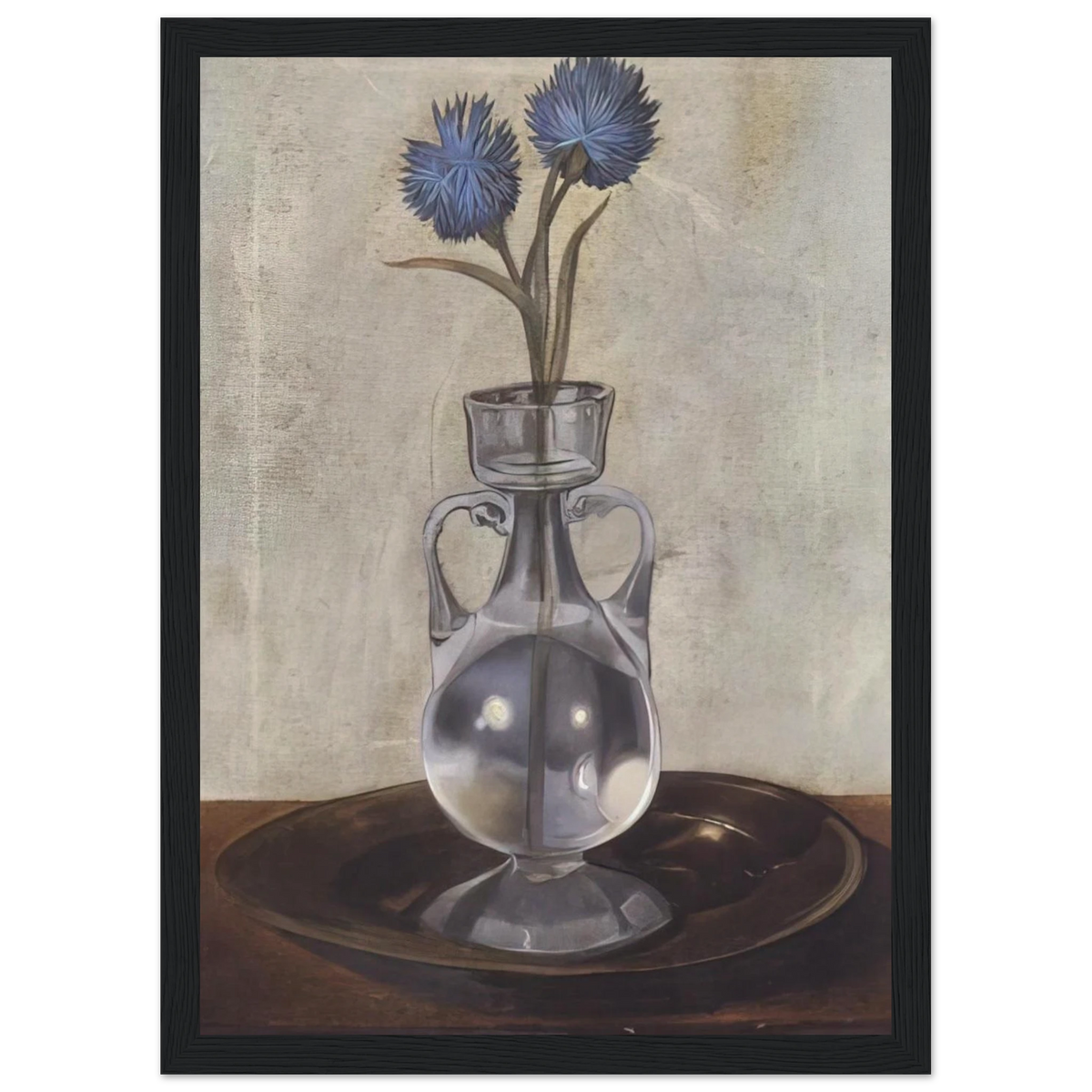 THE VASE OF CORNFLOWERS Framed Poster | Salvador Dali Framed Prints Wall Art | Salvador Dali Store