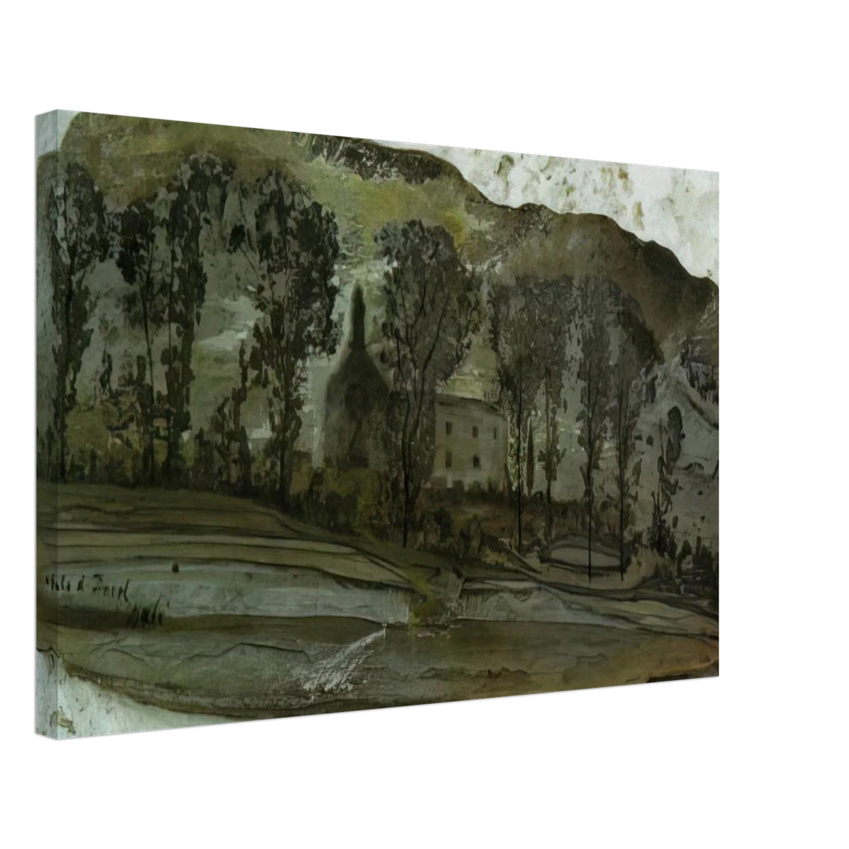 VIEW OF PUBOL Canvas | Salvador Dali Canvas | Salvador Dali Store