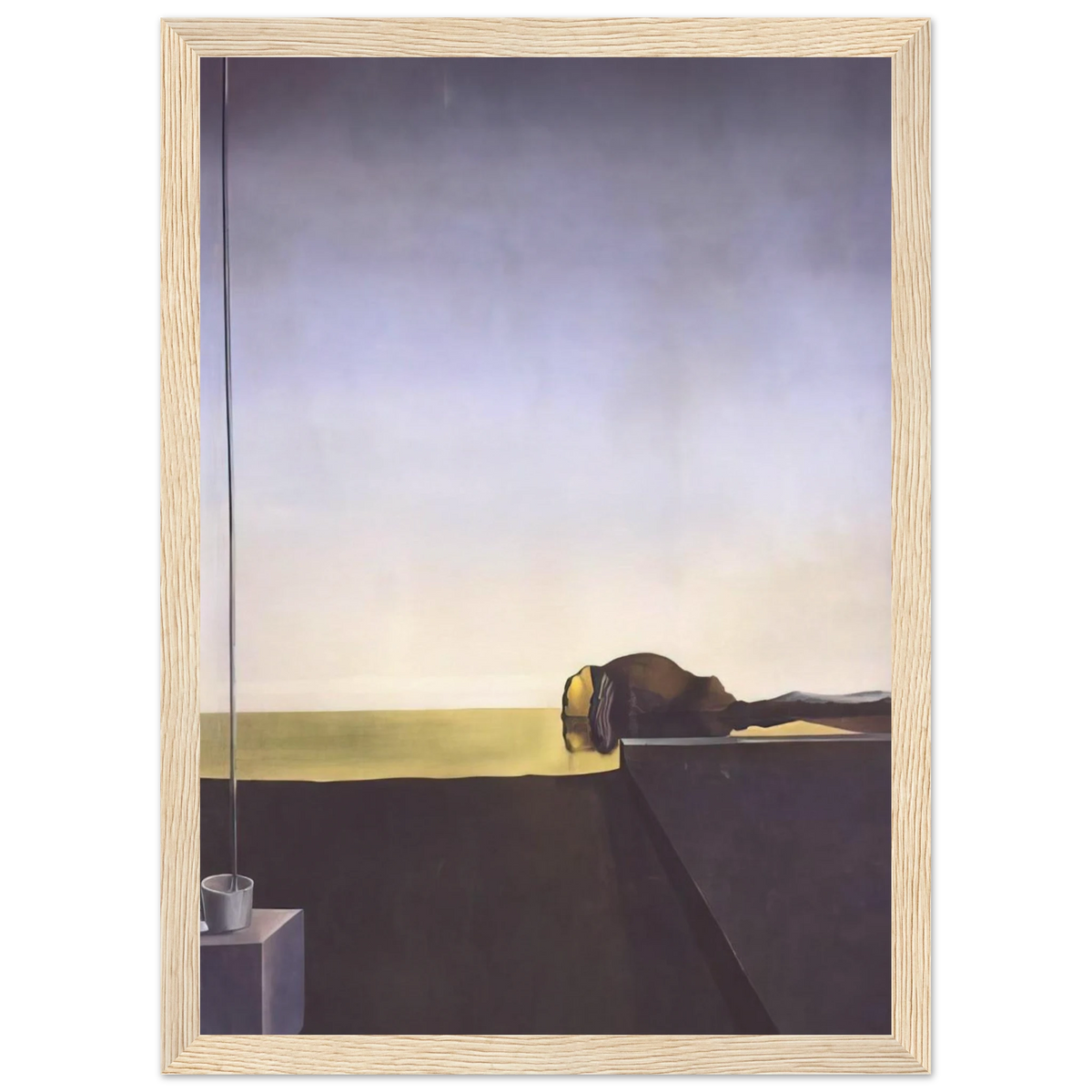 THE TRUE PAINTING OF THE ISLE OF THE DEAD BY ARNOLD B%C3%B6CKLIN AT THE HOUR OF THE ANGELUS Framed Poster | Salvador Dali Framed Prints Wall Art | Salvador Dali Store