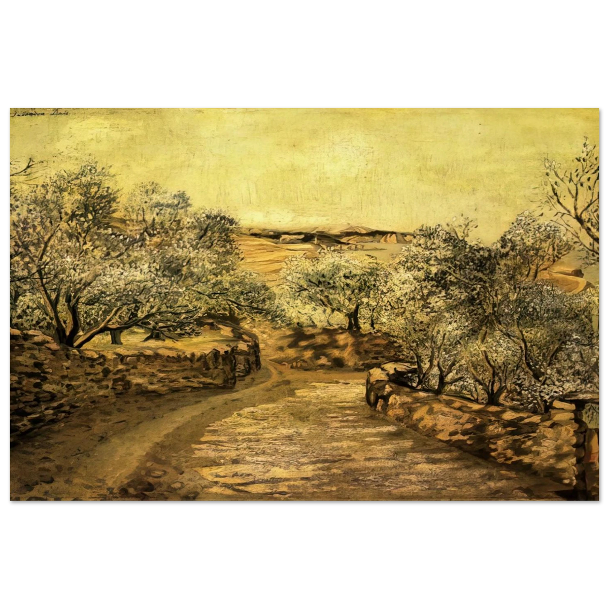 THE LANE TO PORT LLIGAT WITH VIEW OF CAP CREUS Poster | Salvador Dali Poster | Salvador Dali Store