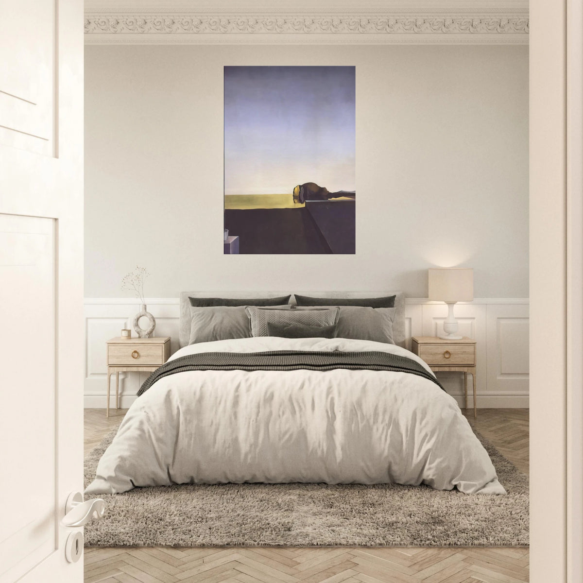 THE TRUE PAINTING OF THE ISLE OF THE DEAD BY ARNOLD B%C3%B6CKLIN AT THE HOUR OF THE ANGELUS Canvas | Salvador Dali Canvas | Salvador Dali Store