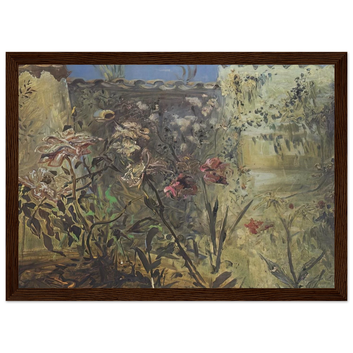 THE PATIO OF PORT LLIGAT Framed Poster | Salvador Dali Framed Prints Wall Art | Salvador Dali Store