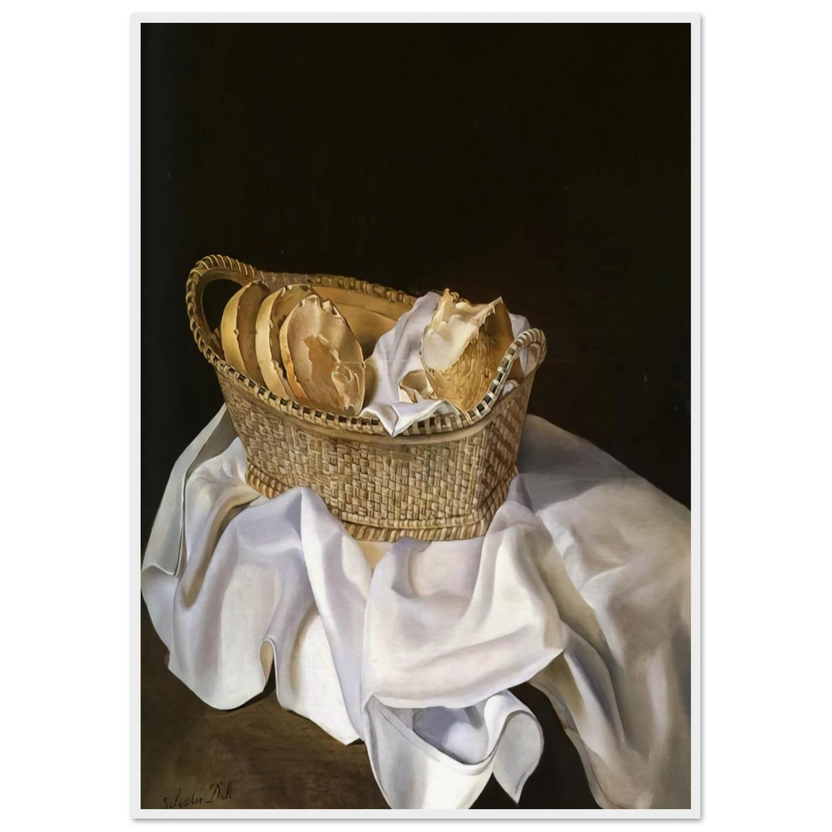THE BASKET OF BREAD Framed Poster | Salvador Dali Framed Prints Wall Art | Salvador Dali Store
