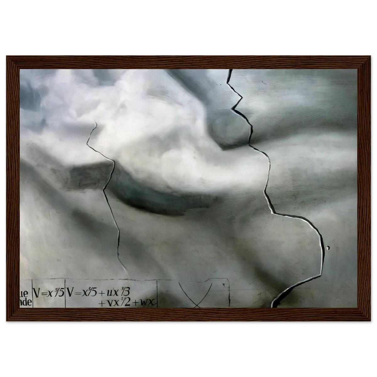 TOPOLOGICAL ABDUCTION OF EUROPE HOMAGE TO RENE THOM Framed Poster | Salvador Dali Framed Prints Wall Art | Salvador Dali Store