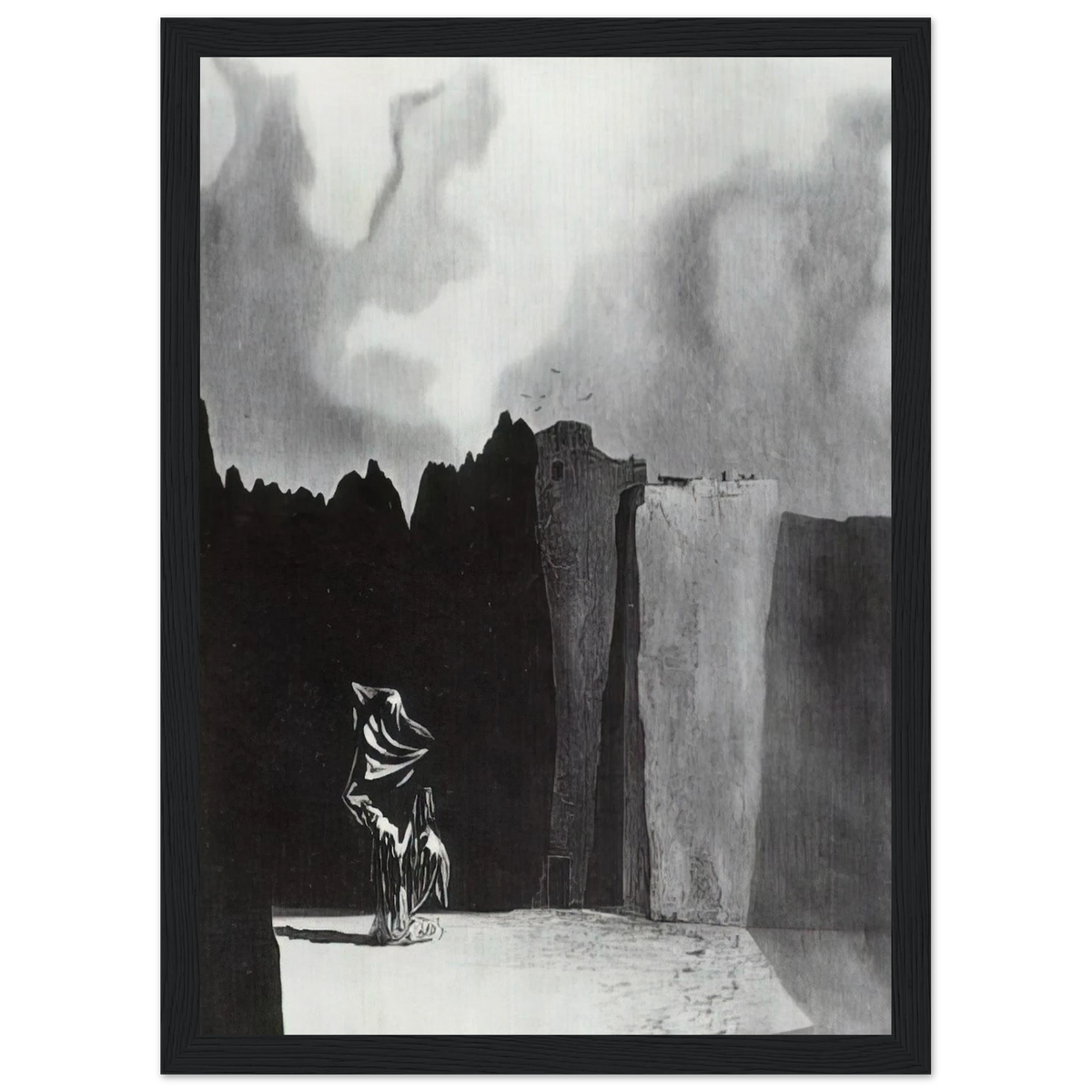 WEST SIDE OF THE ISLE OF THE DEAD Framed Poster | Salvador Dali Framed Prints Wall Art | Salvador Dali Store