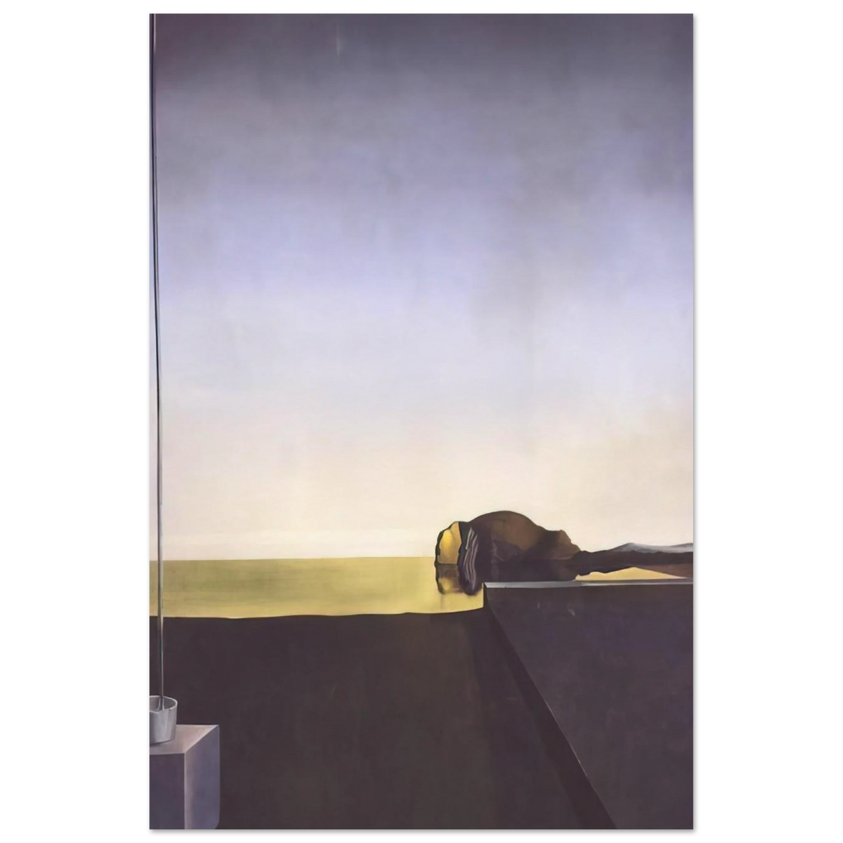 THE TRUE PAINTING OF THE ISLE OF THE DEAD BY ARNOLD B%C3%B6CKLIN AT THE HOUR OF THE ANGELUS Poster | Salvador Dali Poster | Salvador Dali Store