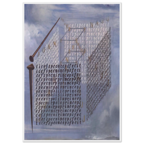 A PROPOS OF THE TREATISE ON CUBIC FORM BY JUAN DE HERRERA Framed Poster | Salvador Dali Framed Prints Wall Art | Salvador Dali Store