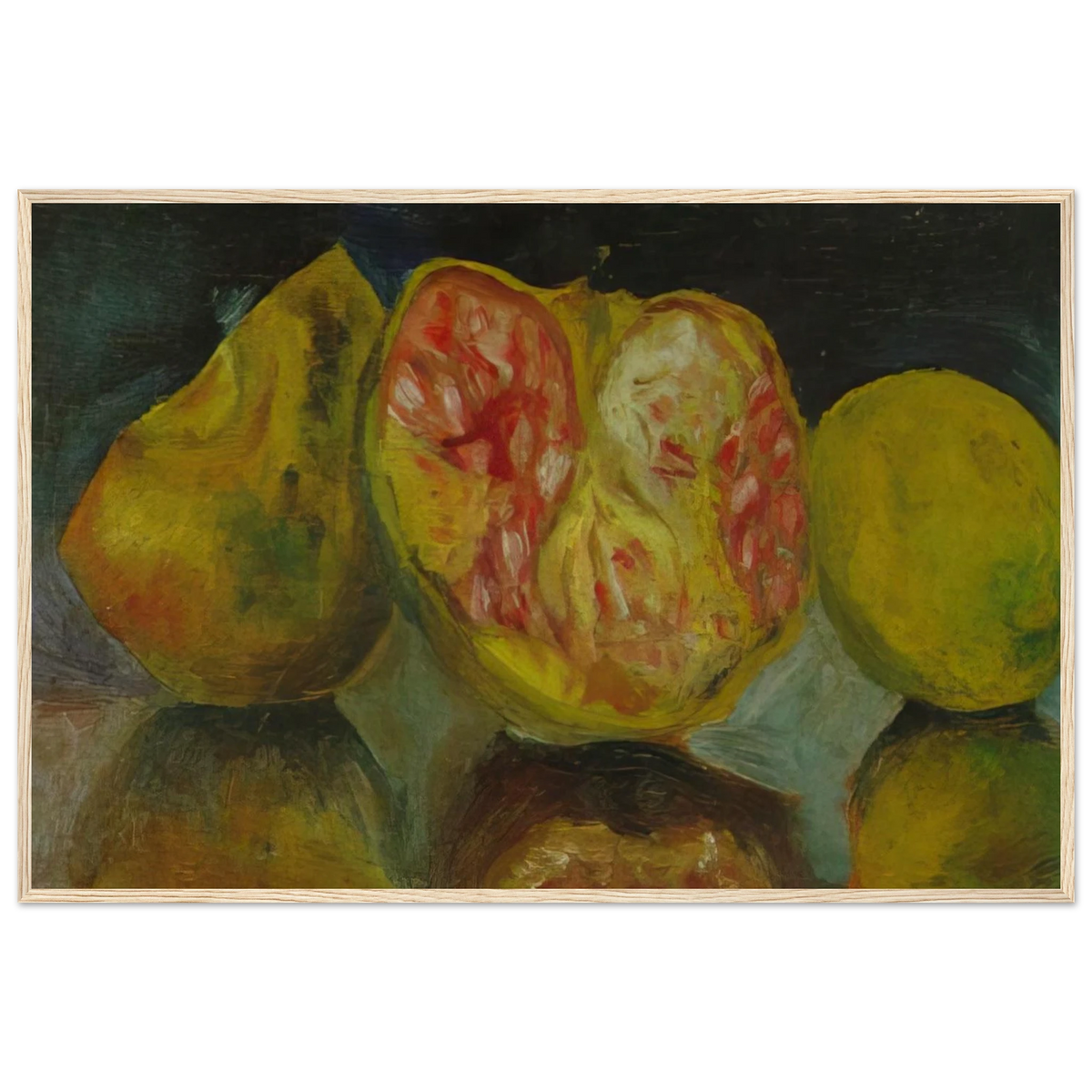 STILL LIFE POMEGRANATES Framed Poster | Salvador Dali Framed Prints Wall Art | Salvador Dali Store