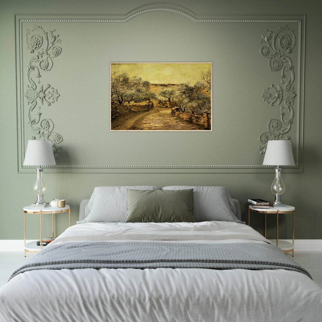 THE LANE TO PORT LLIGAT WITH VIEW OF CAP CREUS Framed Poster | Salvador Dali Framed Prints Wall Art | Salvador Dali Store