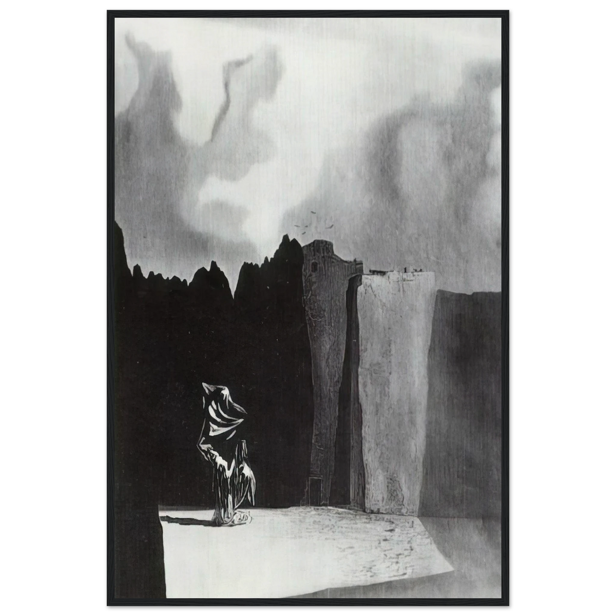 WEST SIDE OF THE ISLE OF THE DEAD Framed Poster | Salvador Dali Framed Prints Wall Art | Salvador Dali Store