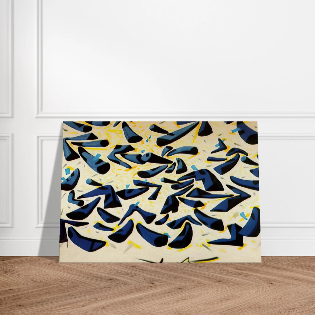 BLUE HORNS DESIGN FOR A SCARF Canvas | Salvador Dali Canvas | Salvador Dali Store