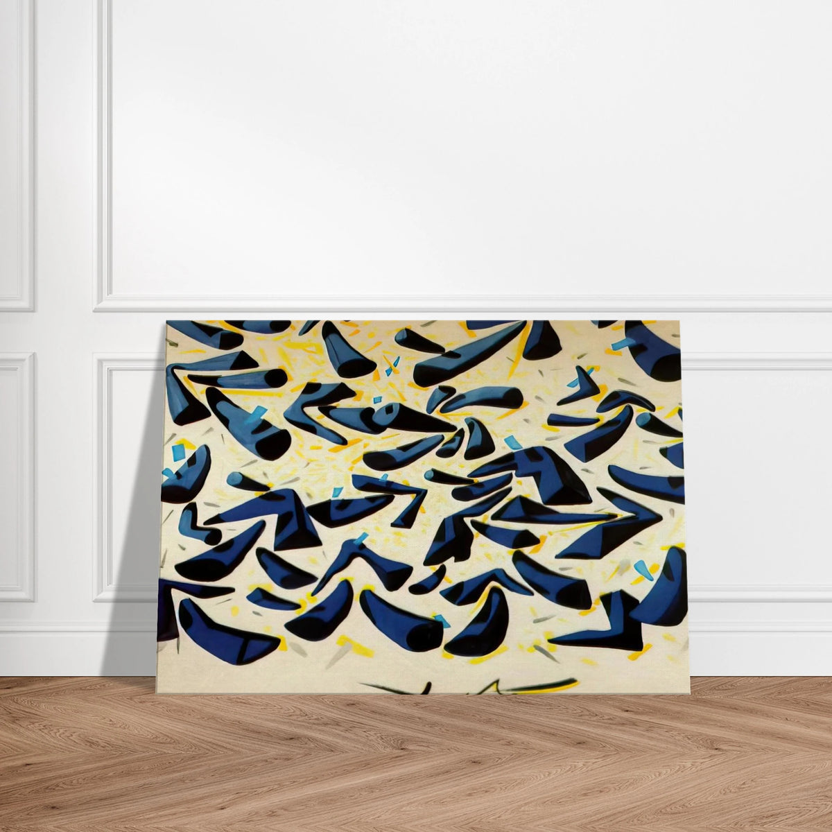 BLUE HORNS DESIGN FOR A SCARF Canvas | Salvador Dali Canvas | Salvador Dali Store