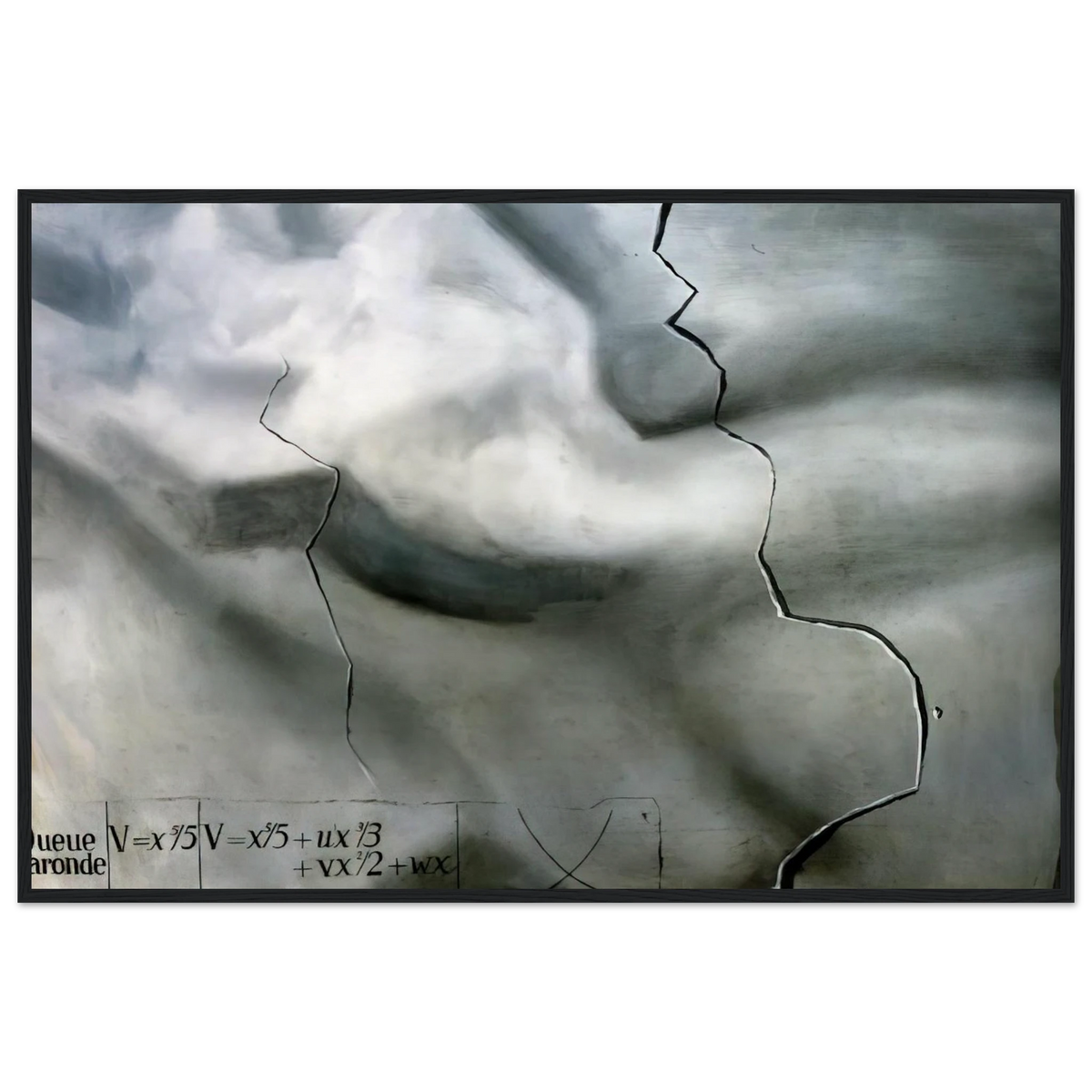 TOPOLOGICAL ABDUCTION OF EUROPE HOMAGE TO RENE THOM Framed Poster | Salvador Dali Framed Prints Wall Art | Salvador Dali Store