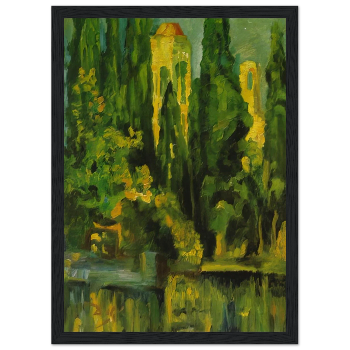 VILABERTRIN CHURCH TOWER 1919 Framed Poster | Salvador Dali Framed Prints Wall Art | Salvador Dali Store