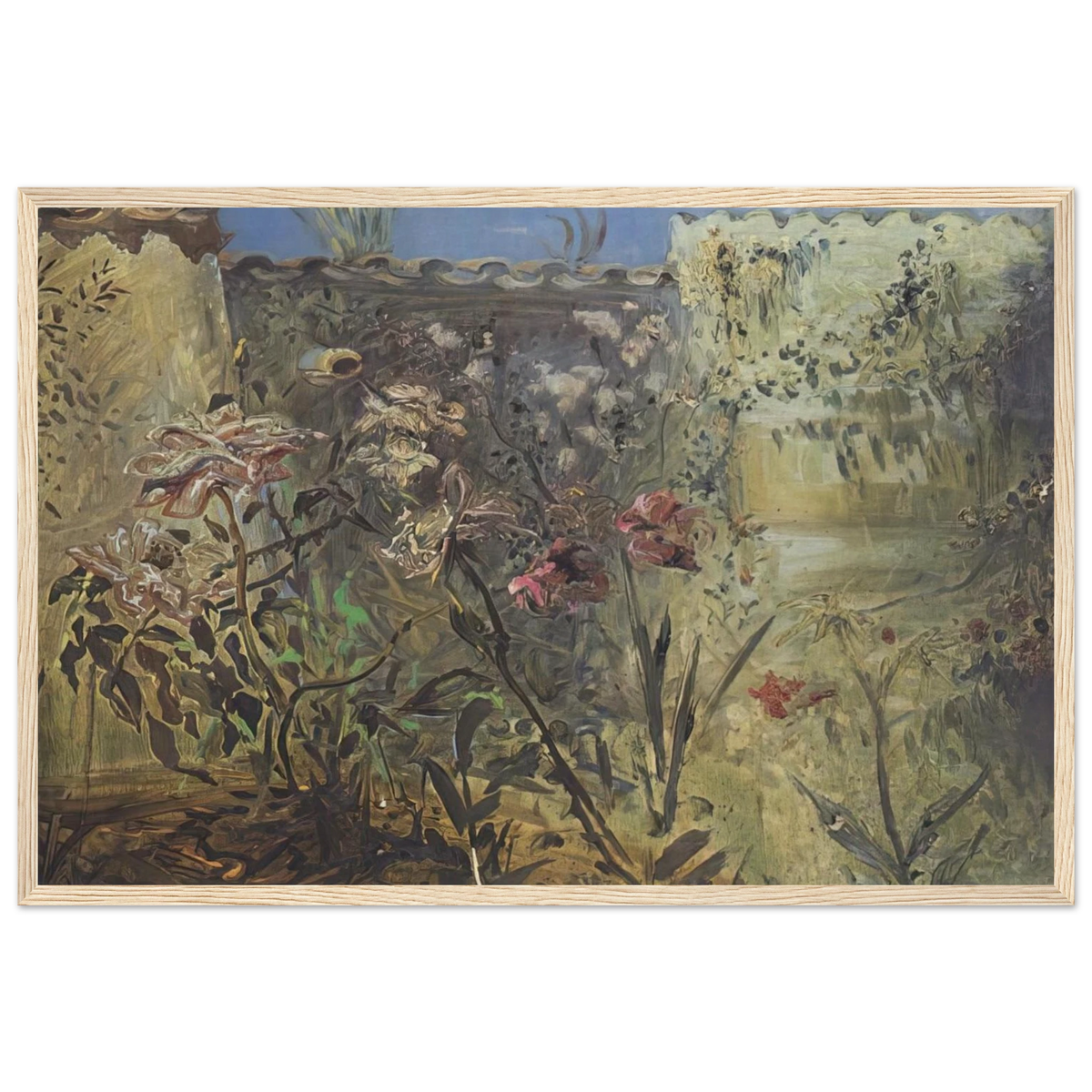 THE PATIO OF PORT LLIGAT Framed Poster | Salvador Dali Framed Prints Wall Art | Salvador Dali Store