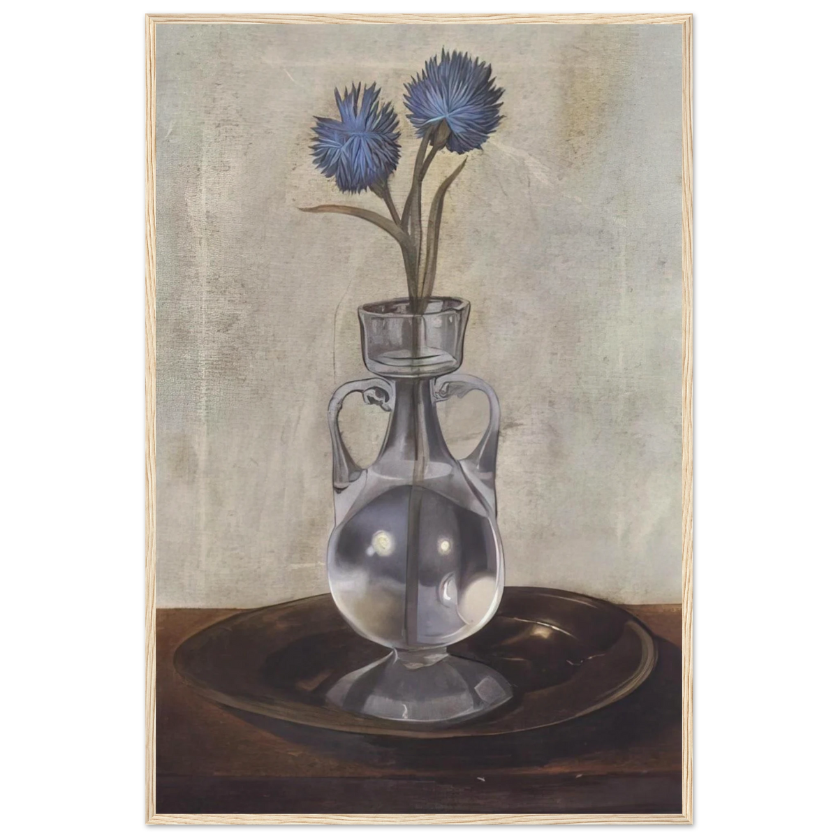 THE VASE OF CORNFLOWERS Framed Poster | Salvador Dali Framed Prints Wall Art | Salvador Dali Store