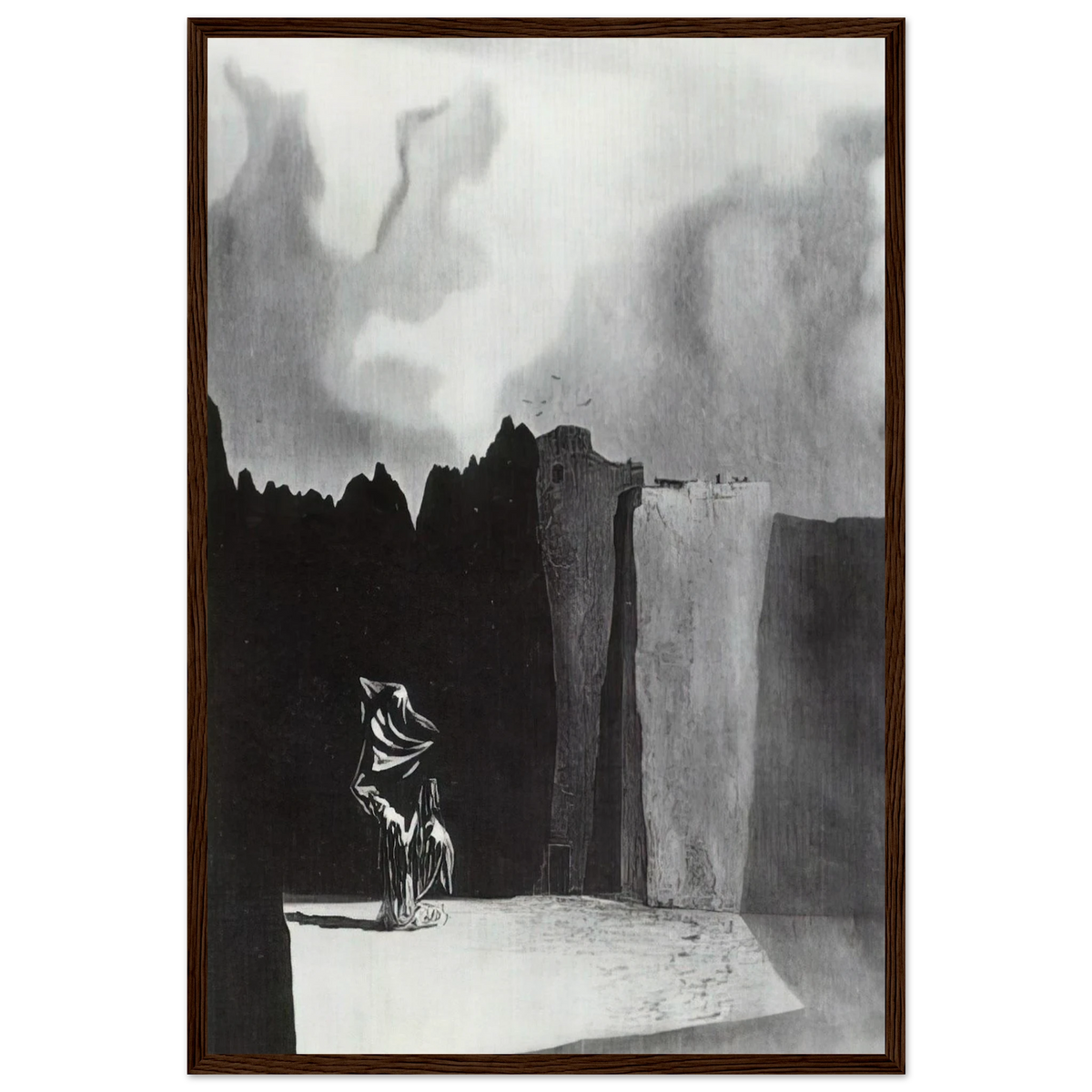 WEST SIDE OF THE ISLE OF THE DEAD Framed Poster | Salvador Dali Framed Prints Wall Art | Salvador Dali Store