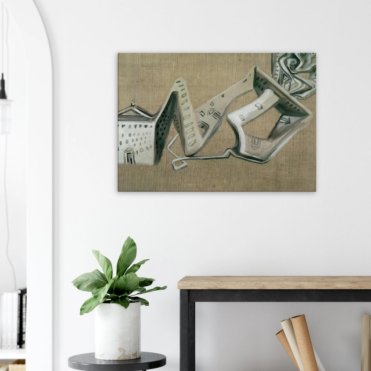 ARCHITECTURAL CONTORTION OF EL ESCORIAL Canvas | Salvador Dali Canvas | Salvador Dali Store