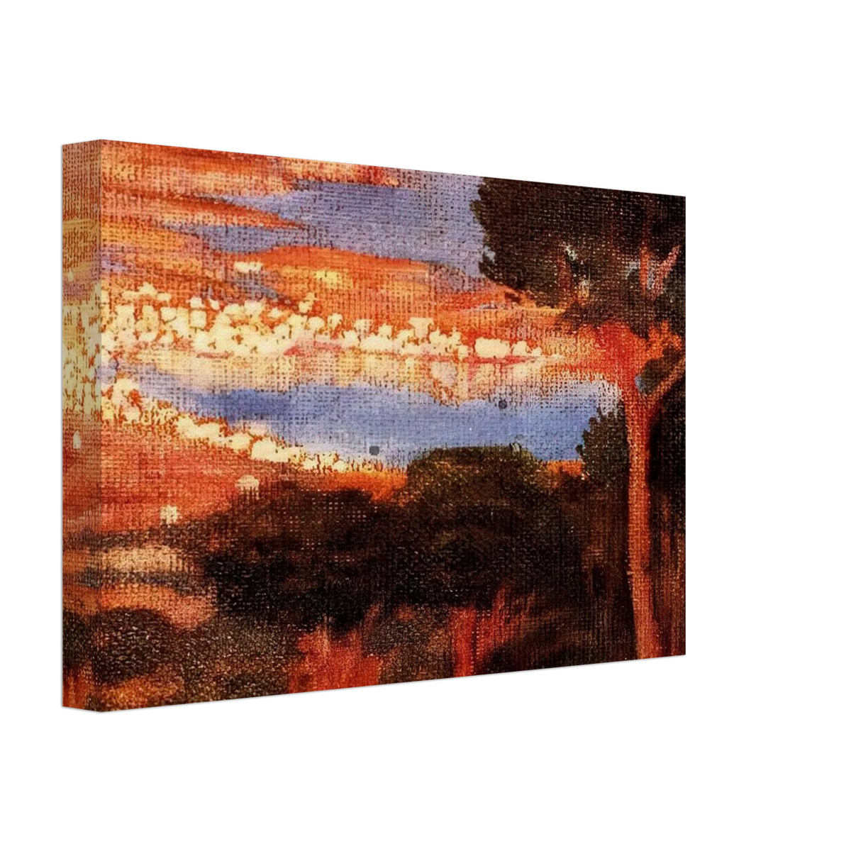 VIEW OF CADAQU%C3%A9S FROM MOUNT PANI Canvas | Salvador Dali Canvas | Salvador Dali Store