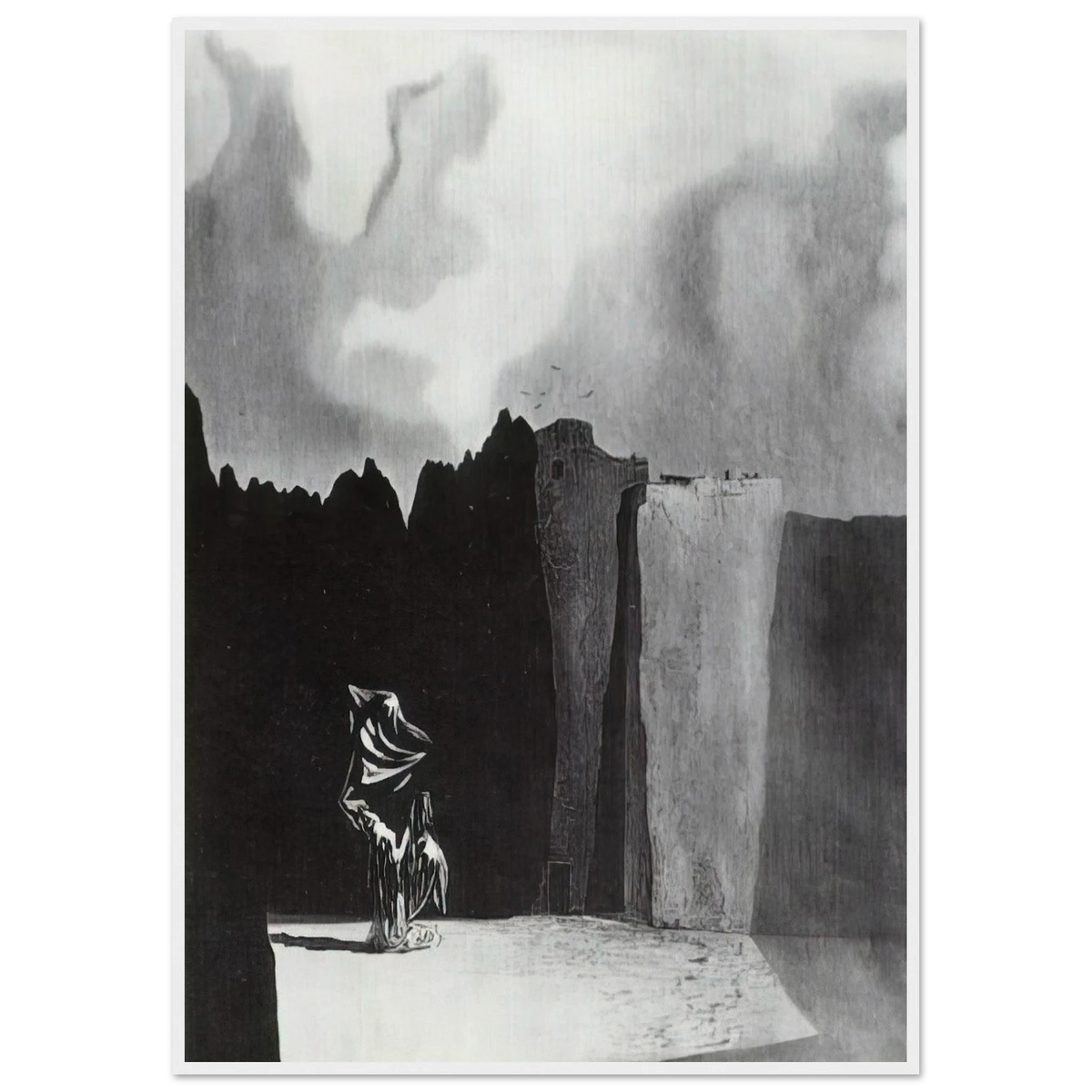 WEST SIDE OF THE ISLE OF THE DEAD Framed Poster | Salvador Dali Framed Prints Wall Art | Salvador Dali Store