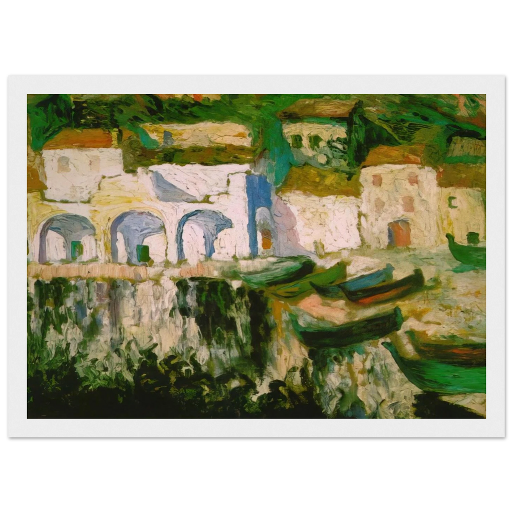 VIEW OF PORTDOGUE PORT ALUGER Framed Poster | Salvador Dali Framed Prints Wall Art | Salvador Dali Store
