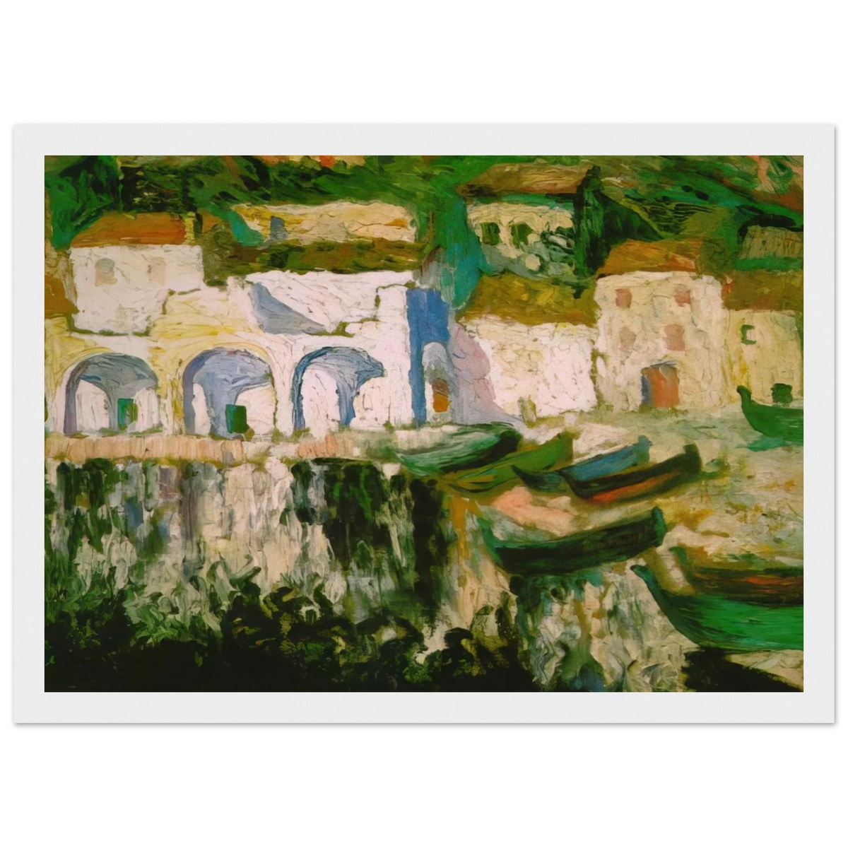 VIEW OF PORTDOGUE PORT ALUGER Framed Poster | Salvador Dali Framed Prints Wall Art | Salvador Dali Store