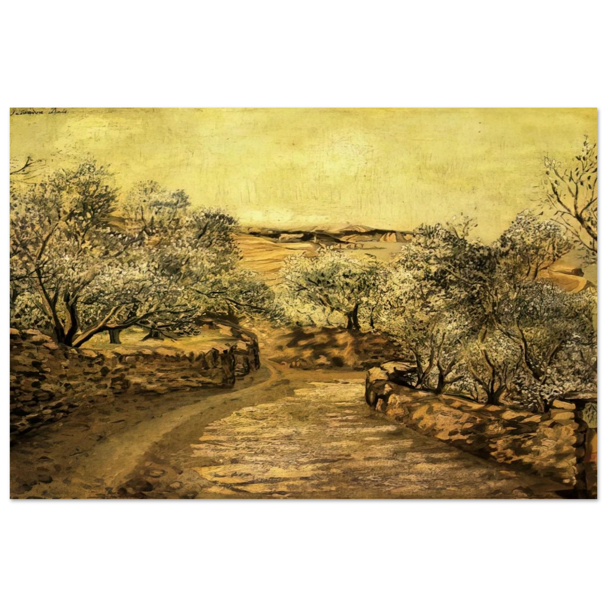 THE LANE TO PORT LLIGAT WITH VIEW OF CAP CREUS Poster | Salvador Dali Poster | Salvador Dali Store