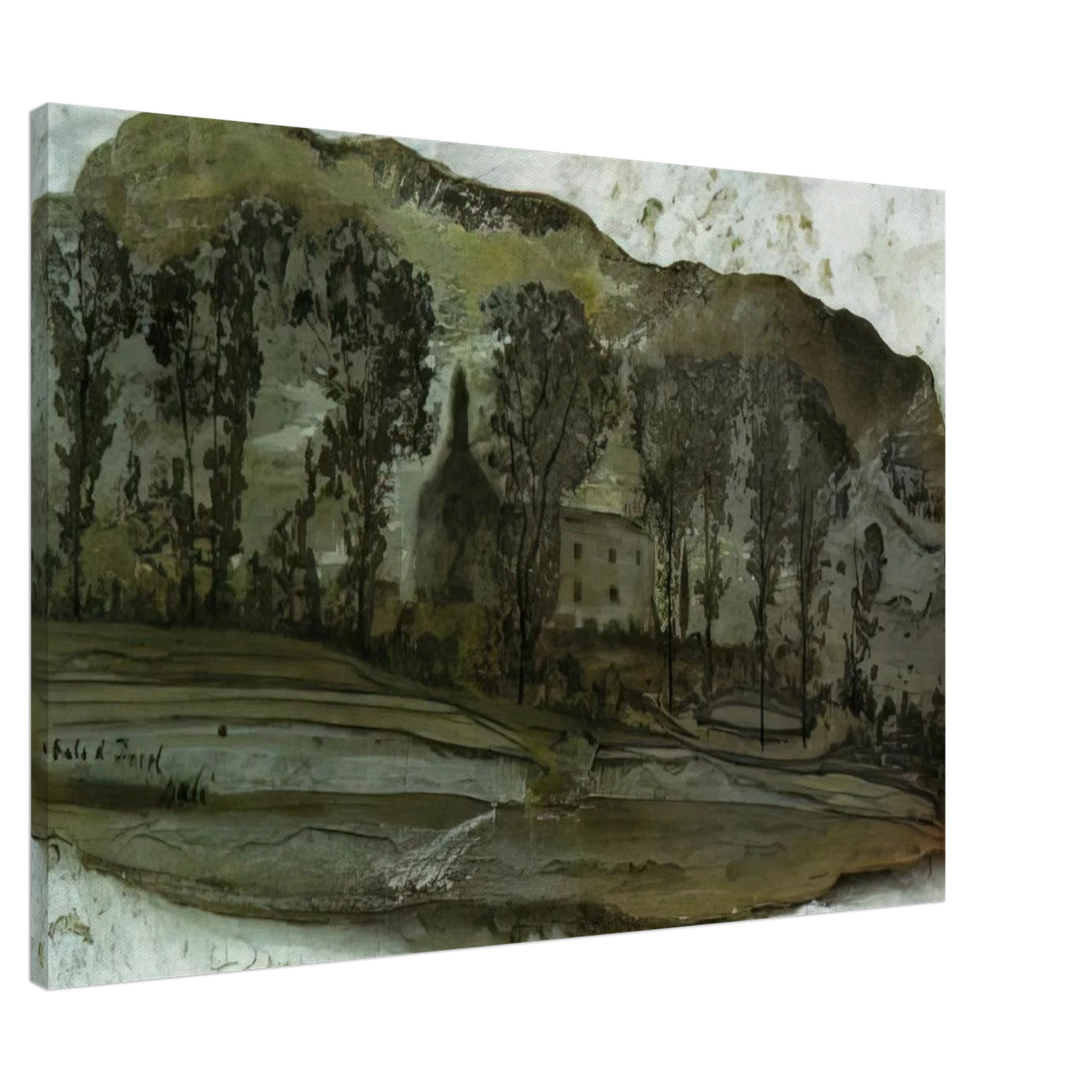 VIEW OF PUBOL Canvas | Salvador Dali Canvas | Salvador Dali Store