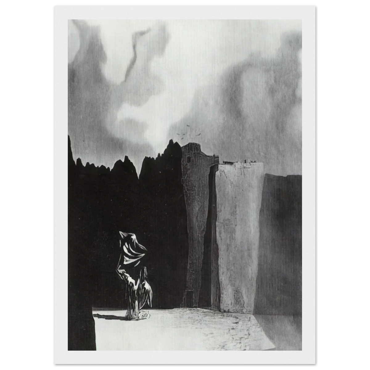 WEST SIDE OF THE ISLE OF THE DEAD Framed Poster | Salvador Dali Framed Prints Wall Art | Salvador Dali Store