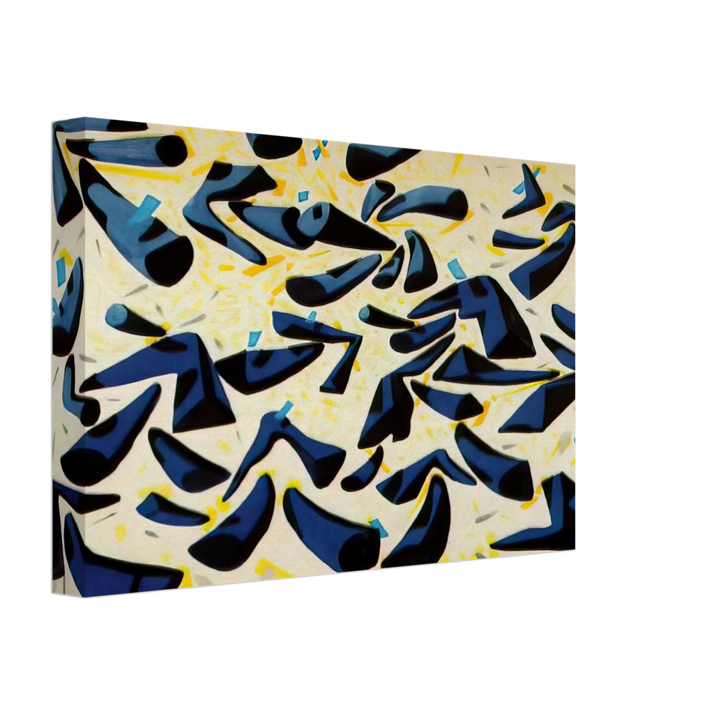 BLUE HORNS DESIGN FOR A SCARF Canvas | Salvador Dali Canvas | Salvador Dali Store