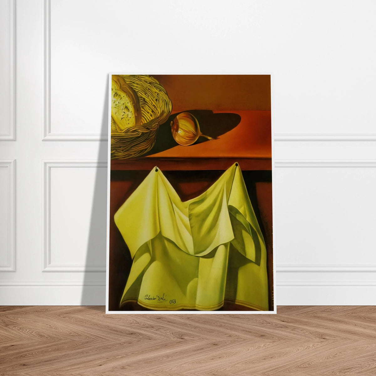 UNTITLED STILL LIFE WITH WHITE CLOTH Framed Poster | Salvador Dali Framed Prints Wall Art | Salvador Dali Store