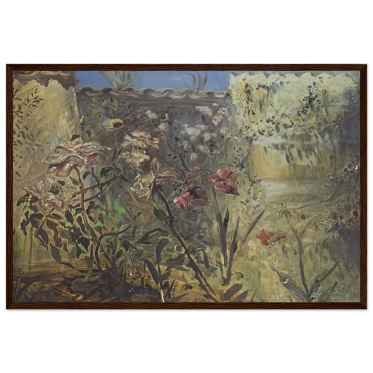 THE PATIO OF PORT LLIGAT Framed Poster | Salvador Dali Framed Prints Wall Art | Salvador Dali Store