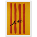 THE DALINIAN SENYERA CATALONIAN NATIONAL FLAG Framed Poster | Salvador Dali Framed Prints Wall Art | Salvador Dali Store