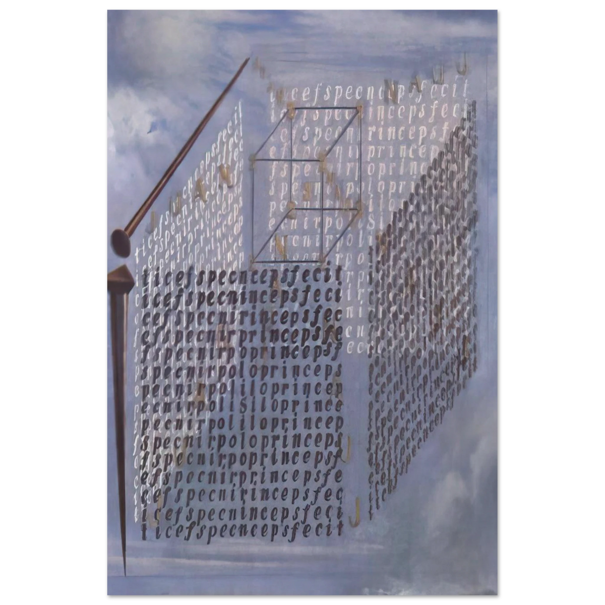 A PROPOS OF THE TREATISE ON CUBIC FORM BY JUAN DE HERRERA Poster | Salvador Dali Poster | Salvador Dali Store