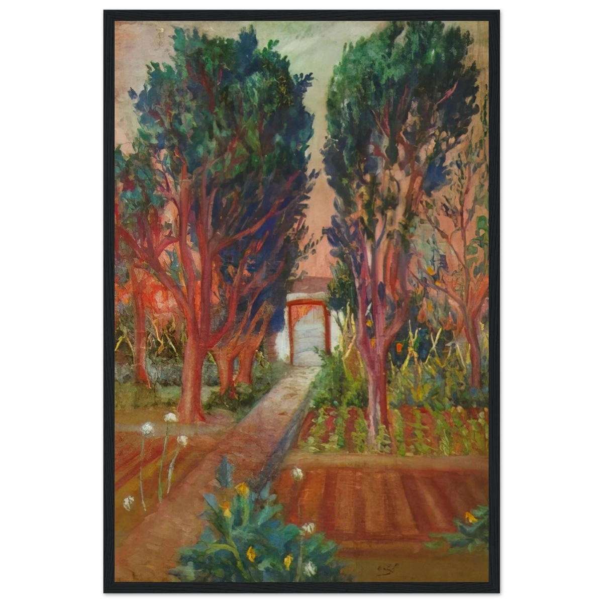THE VEGETABLE GARDEN OF LLANER Framed Poster | Salvador Dali Framed Prints Wall Art | Salvador Dali Store