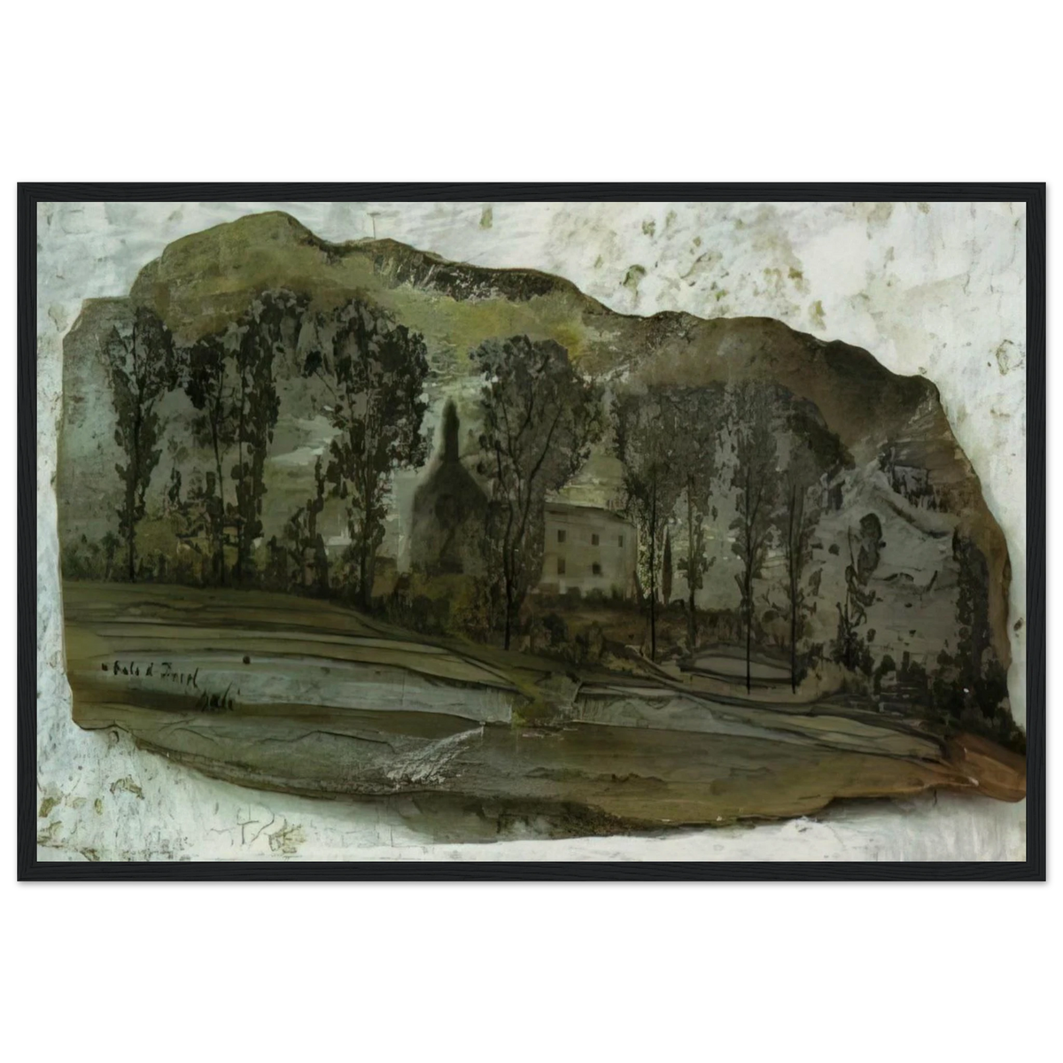 VIEW OF PUBOL Framed Poster | Salvador Dali Framed Prints Wall Art | Salvador Dali Store