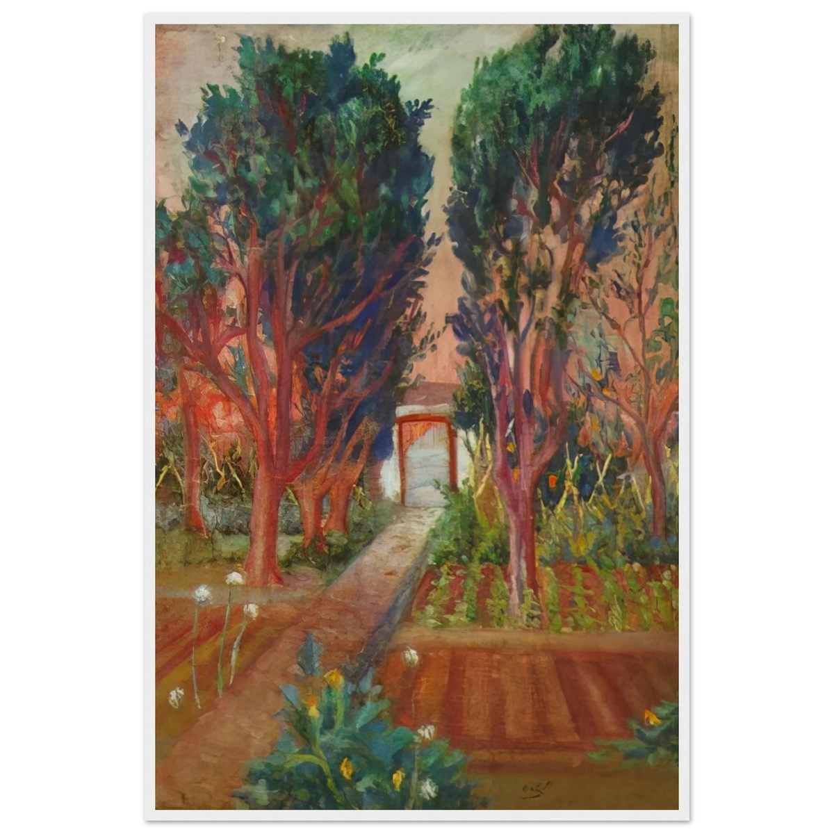 THE VEGETABLE GARDEN OF LLANER Framed Poster | Salvador Dali Framed Prints Wall Art | Salvador Dali Store
