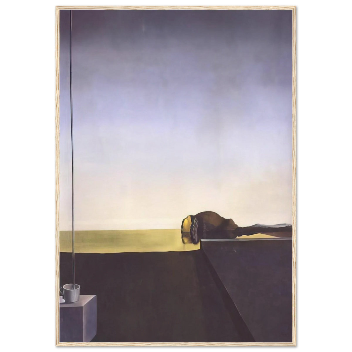THE TRUE PAINTING OF THE ISLE OF THE DEAD BY ARNOLD B%C3%B6CKLIN AT THE HOUR OF THE ANGELUS Framed Poster | Salvador Dali Framed Prints Wall Art | Salvador Dali Store
