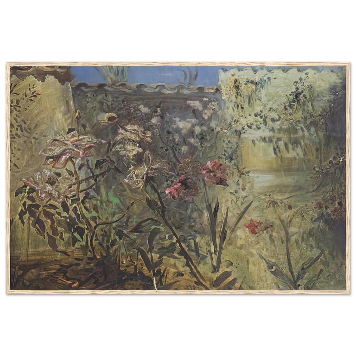 THE PATIO OF PORT LLIGAT Framed Poster | Salvador Dali Framed Prints Wall Art | Salvador Dali Store