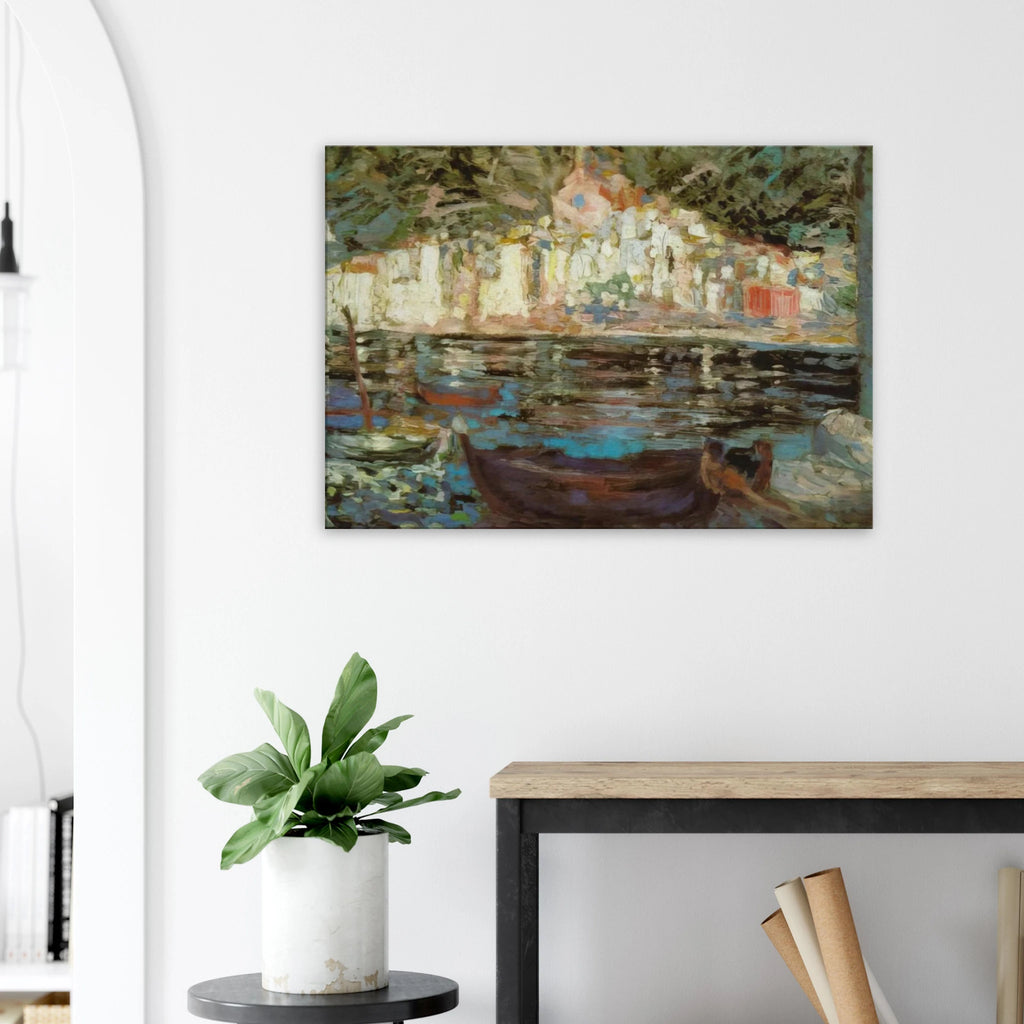 VIEW OF CADAQUES FROM PLAYA POAL Canvas | Salvador Dali Canvas | Salvador Dali Store