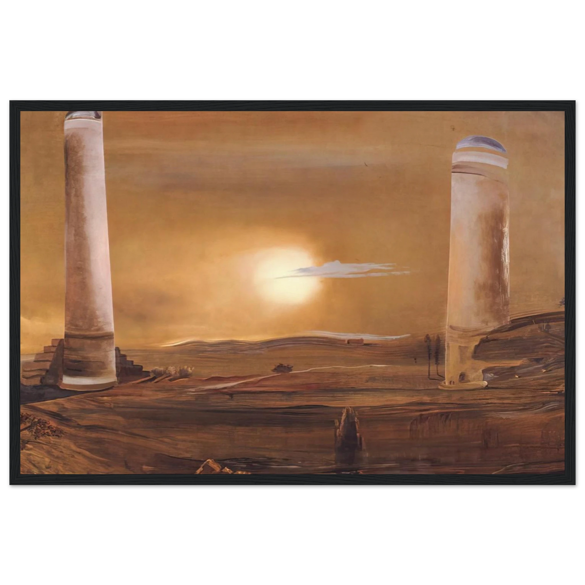 THE TOWERS Framed Poster | Salvador Dali Framed Prints Wall Art | Salvador Dali Store