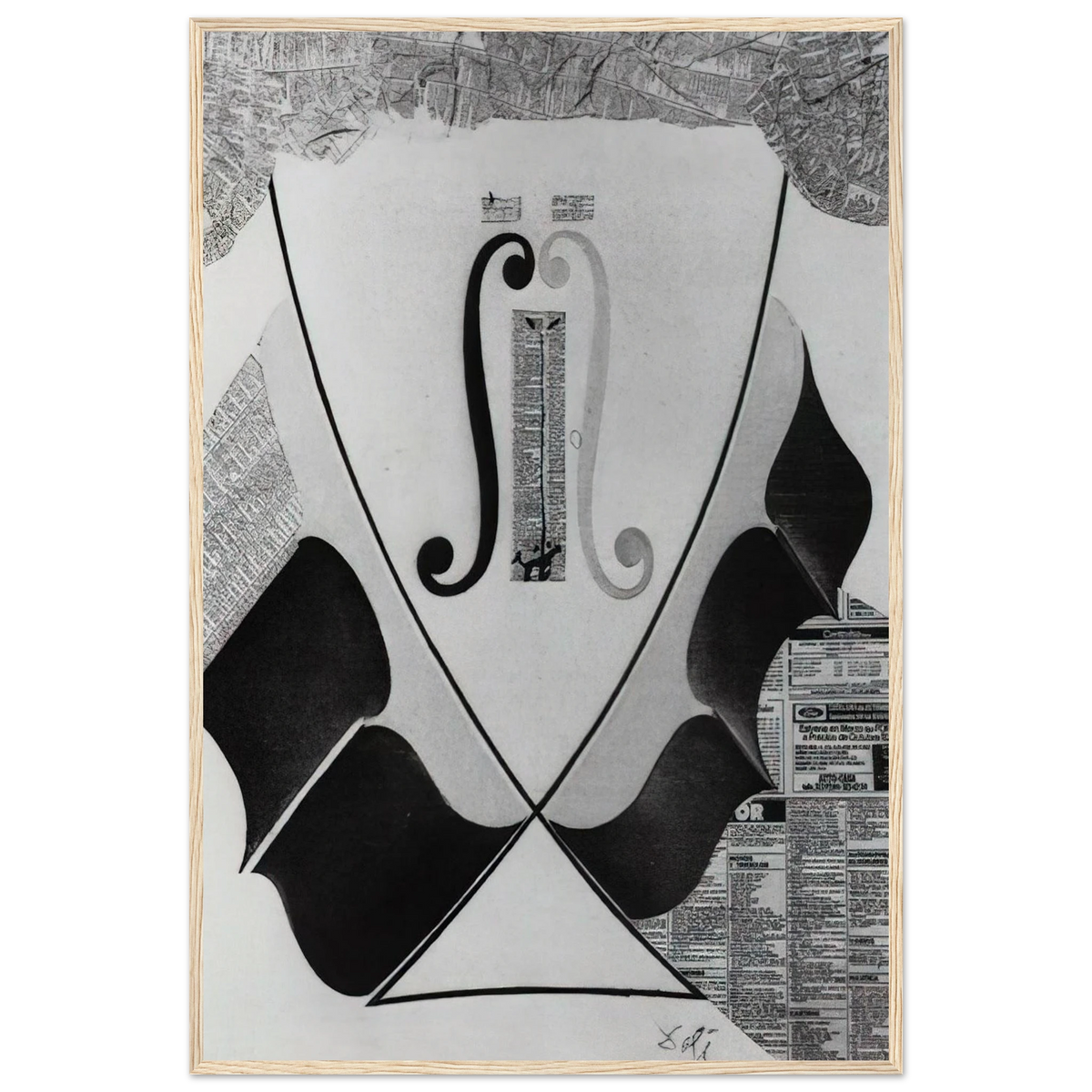 UNTITLED HEAD OF A SPANISH NOBLEMAN FASHIONED BY THE CATASTROPHE MODEL FROM A SWALLOW S TAIL Framed Poster | Salvador Dali Framed Prints Wall Art | Salvador Dali Store