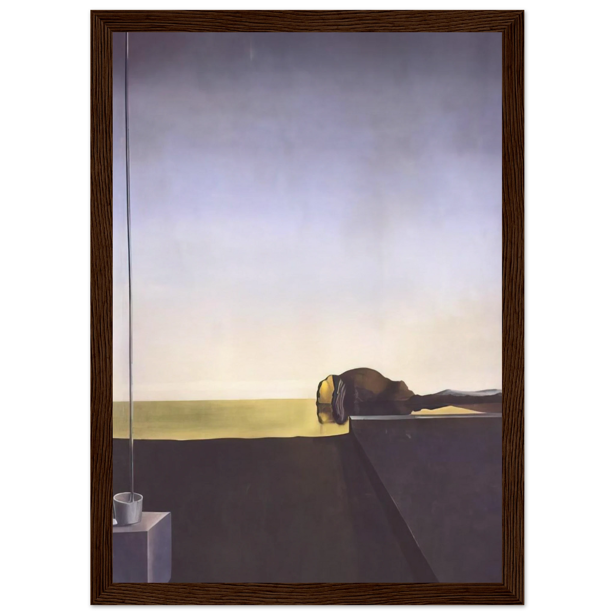 THE TRUE PAINTING OF THE ISLE OF THE DEAD BY ARNOLD B%C3%B6CKLIN AT THE HOUR OF THE ANGELUS Framed Poster | Salvador Dali Framed Prints Wall Art | Salvador Dali Store