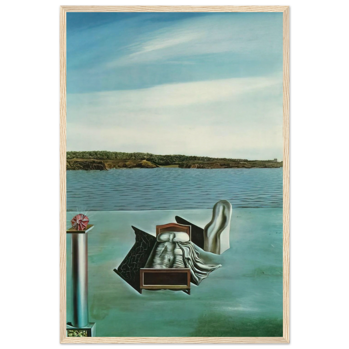 SURREALIST COMPOSITION WITH INVISIBLE FIGURES Framed Poster | Salvador Dali Framed Prints Wall Art | Salvador Dali Store