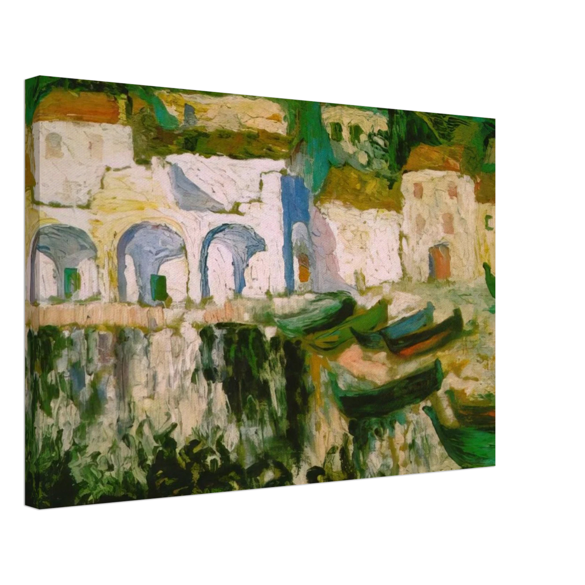 VIEW OF PORTDOGUE PORT ALUGER Canvas | Salvador Dali Canvas | Salvador Dali Store