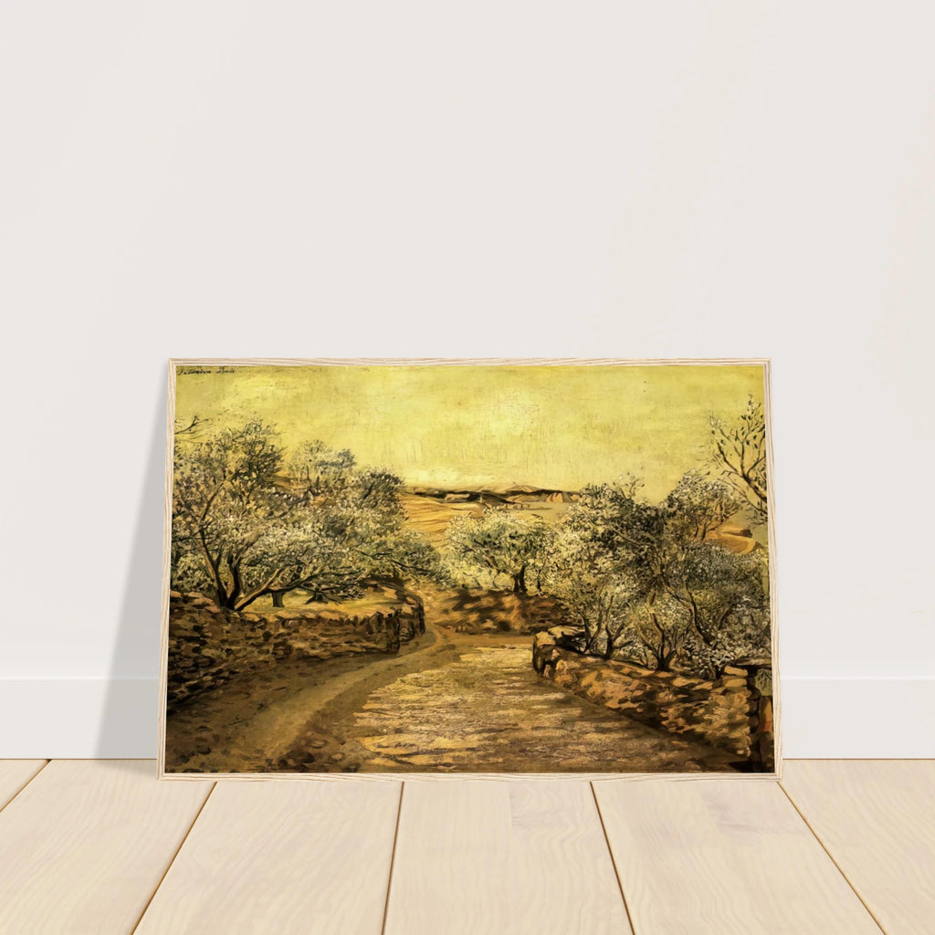 THE LANE TO PORT LLIGAT WITH VIEW OF CAP CREUS Framed Poster | Salvador Dali Framed Prints Wall Art | Salvador Dali Store