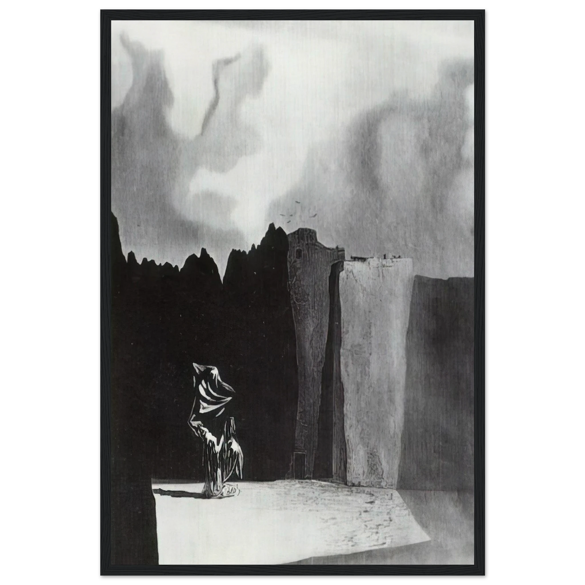 WEST SIDE OF THE ISLE OF THE DEAD Framed Poster | Salvador Dali Framed Prints Wall Art | Salvador Dali Store