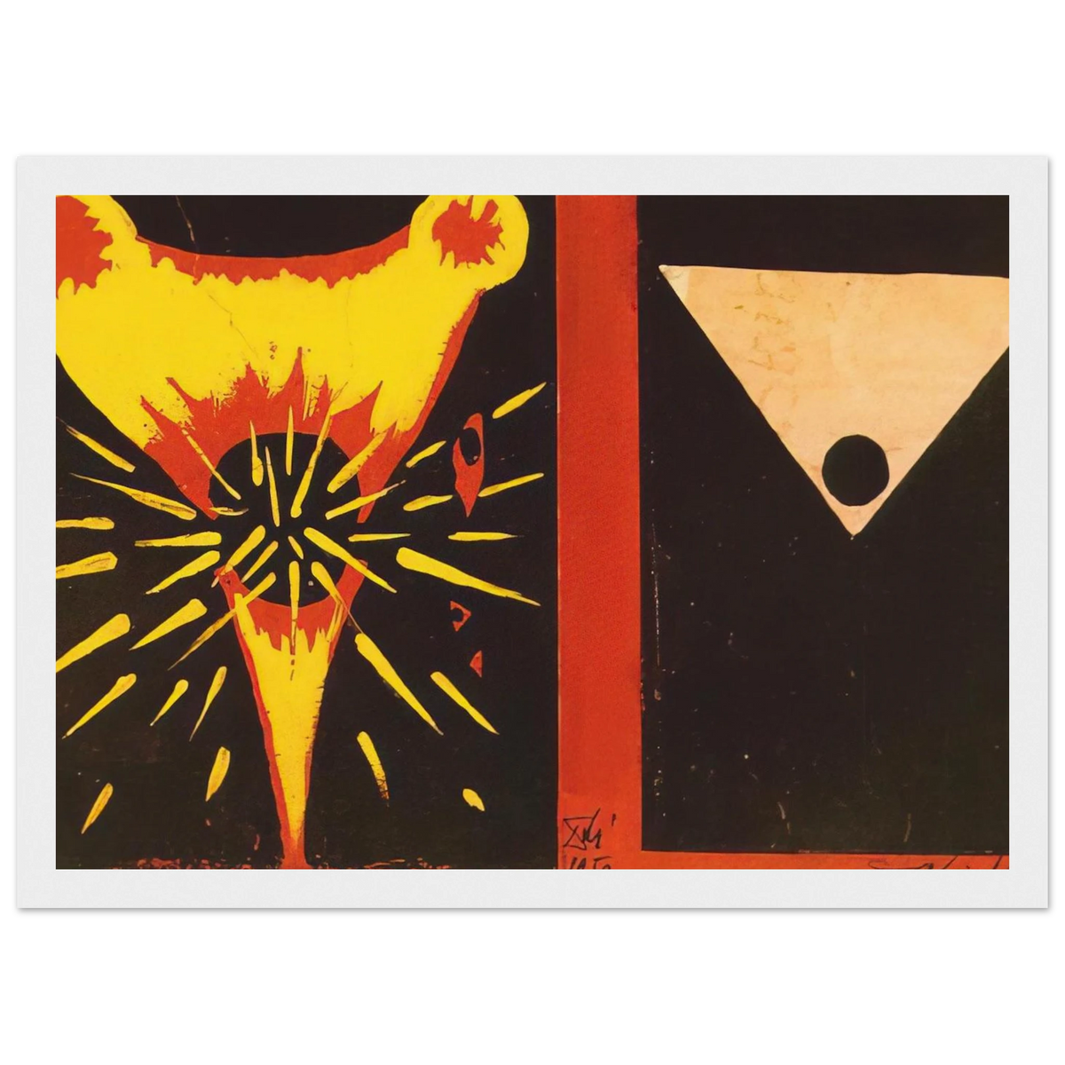 STUDY FOR CHRIST OF ST JOHN OF THE CROSS 1951 Framed Poster | Salvador Dali Framed Prints Wall Art | Salvador Dali Store